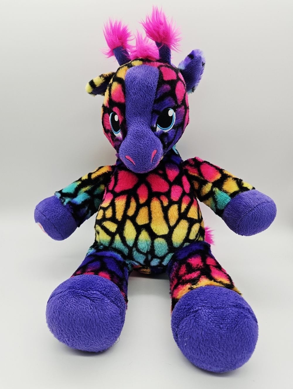 BAB BUILD-A-BEAR | 2016 rainbow tie-dye giraffe plush toy